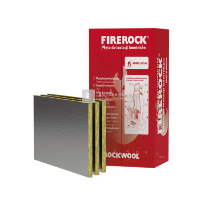 Rockwool Firerock 2,5 cm alufóliával kasírozott kőzetgyapot lemez