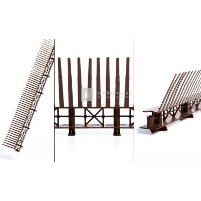 Fésűs ereszszellőző léc barna 1 m