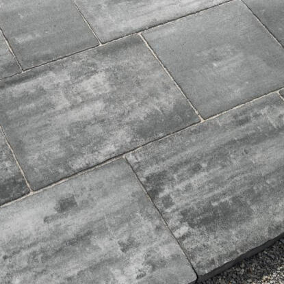 Viastein Blokklépcső Élképzéssel 100x40x15 antracit/fehér árnyalt