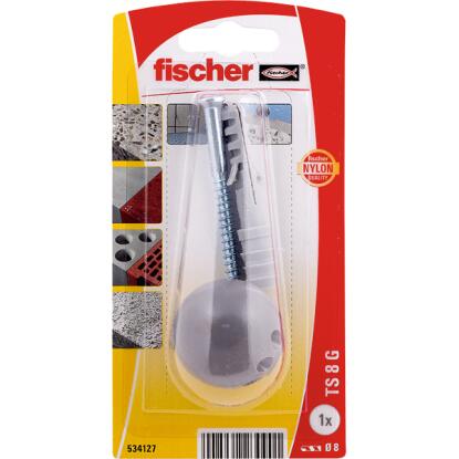 Ajtóütköző szürke 3 db+dűbel+csavar fischer