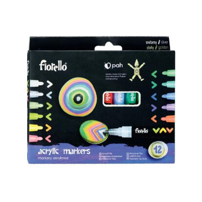 Akril marker FIORELLO 2 mm 12db-os készlet