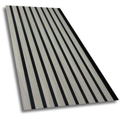 Akusztikus dekorativ panel p.szürke fekete ujrahasznosított filc hátlapon 600 mm