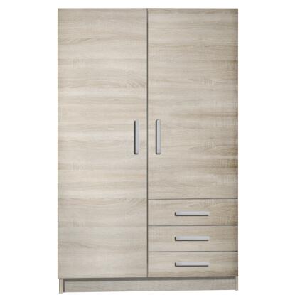 Alfa 180x80x52cm sonoma 2 ajtó/3 fiók nyitóajtós gardróbszekrény