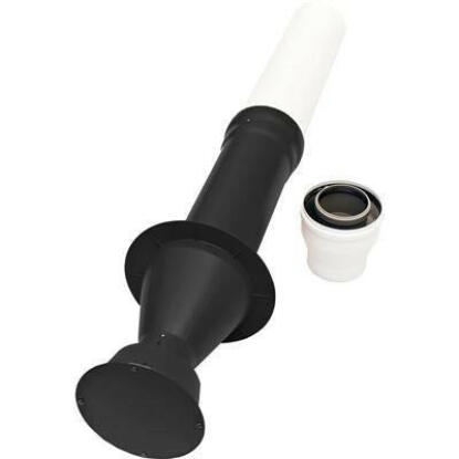 Ariston PPS/ALU 80/125 függőleges kémény fekete 60/100 kúpos hüvellyel (3318080)
