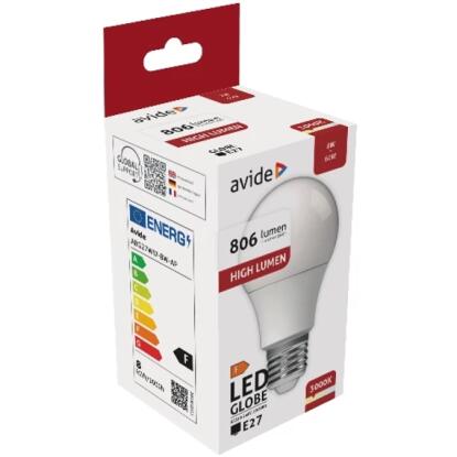 Avide LED izzó 8W E27 806lumen 3000K