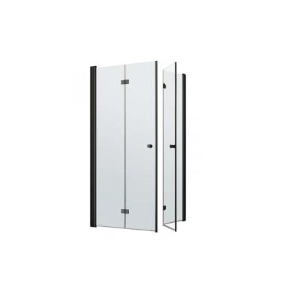 BAUHAUS LIGHT BIFOLD - zuhanykabin (szögletes, 80x80x190cm, fekete)
