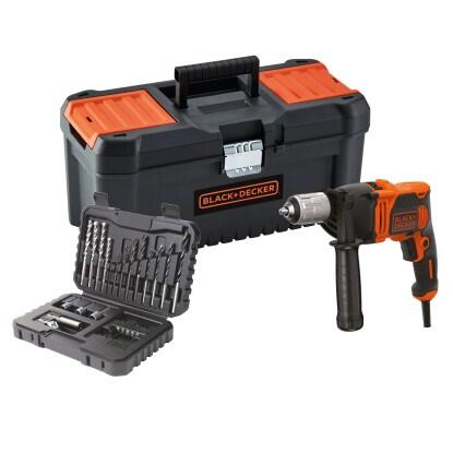 Black+Decker BEH850KA32 850W ütvefúró 32 tartozékkal 16" ládában