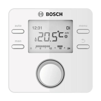 Bosch CR100 RF szobatermosztát, vezeték nélküli, digitális,programozható (1direkt v. 1kevert)-kifutó