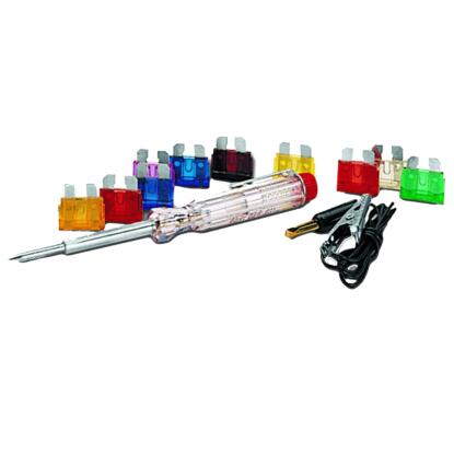 Bottari biztosíték késes autós 10db+teszter 3a-5a-7,5a-10a-15a-20a-25a-30a