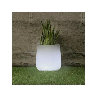 CAMELIA - világító kaspó (Ø33cm, fehér, LED)
