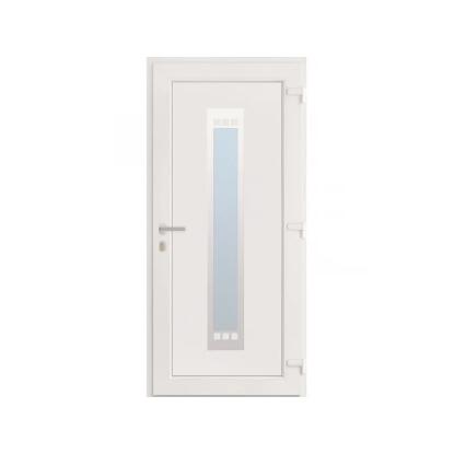 CANDO OHIO INOX PREMIUM - műanyag bejárati ajtó (98x208, jobbos, fehér)