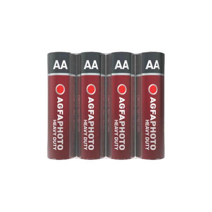 Elem, AA, 4 db, féltartós (szén-cink), zsugor, AGFAPHOTO "Heavy Duty"