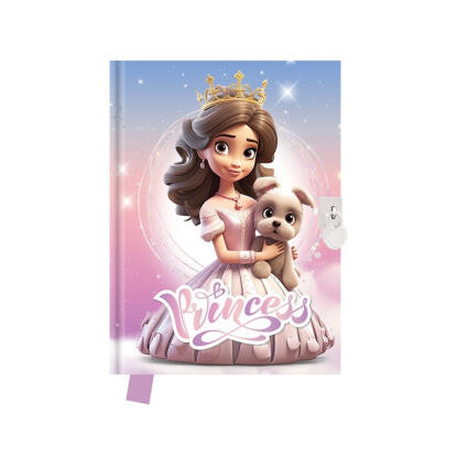 Emlékkönyv JUNIOR Princess szív alakú lakattal