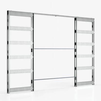 Ermetika Classic EvoKit kétszárnyú falban futó tolóajtó tokszerkezet tokborítást igénylő modell - gipszkarton falhoz 1600x2100 mm 100/125 falvastagság