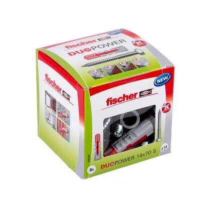 FISCHER DUOPOWER - dübel csavarral (14x70mm, 8db)