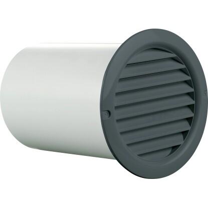 Fali szellőző csonkkal sötétszürke