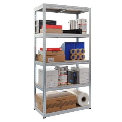 Fémpolcállvány horganyzott 5 polcos 180 cm x 90 cm x 45 CM 350Kg terhelhetőség