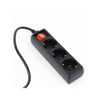 Gembird Tápkábel elosztó - EG-PSU3-01 (Szünetmentes tápkábel elosztó, IEC-320-C14, fekete, 60cm)