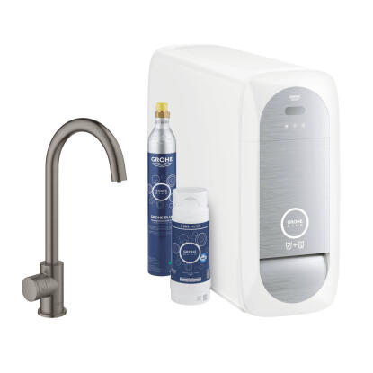 Grohe Blue Home Mono C-kifolyós kezdőkészlet, Brushed Hard Graphite (31498AL1)
