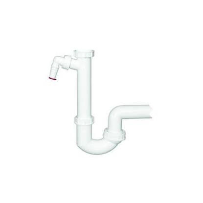 HL100/40 Szifon DN40x6/4' gömbcsuklóval és mosógép csatlakozóval