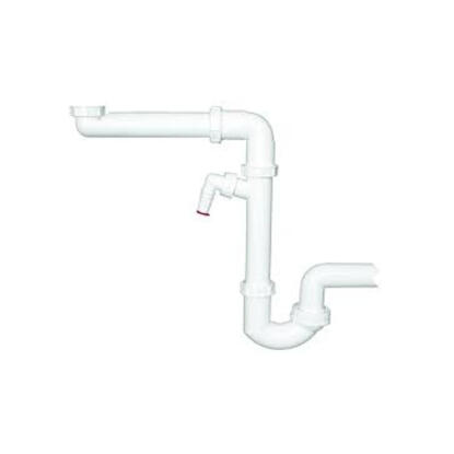 HL126/40 Helytakarékos DN40/6/4" mosogató szifon, mosógép csatlakozóval