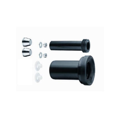 Haas fali-wc csatlakozógarnitúra 180 mm hosszú 90/110 mm, fehér kupakkal 3287