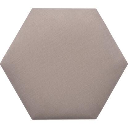 Hatszögletű fali panel 30 cm x 30 cm textil krémszín