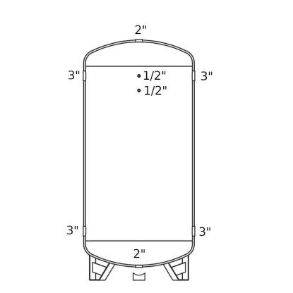 Heizer ARV-15 puffertároló álló, szigetelés, tűzihorganyzott (-10°C +60°C), hőcserélő nélkül, 1500l (ARV15)
