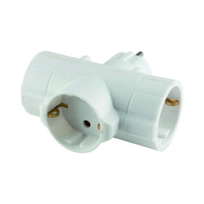 Home TPF-26 3 aljzat 230V 16A földelt fehér T elosztó