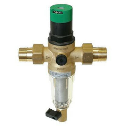 Honeywell ivóvíz szűrő+nyomásszabályozó MiniPlus 1/2" réz szűrőcsésze PN16 max 40°C kvs=2,5 ( FK06-1-2AA )