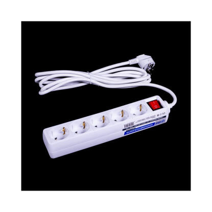 IRIS Electric IEPS-5W-1,5M-K Hosszabbító elosztó 5 aljzattal, kapcsolóval, 1,5m fehér