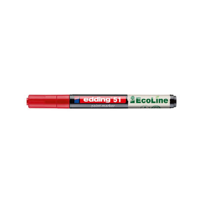 Lakkmarker, 1-2 mm, EDDING "51", piros