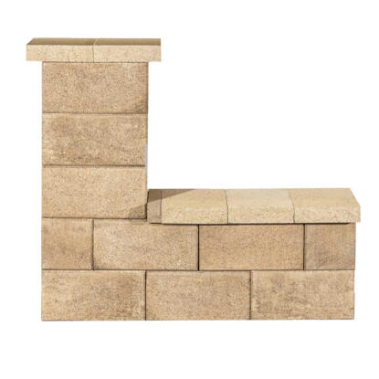 Leier Modern kerítés félkő satírozott natur 20x20x20 Beige-Barna