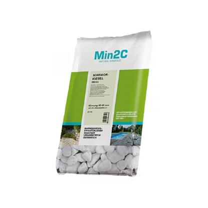 MIN2C - márvány díszkavics (fehér, 40-60mm, 25kg)
