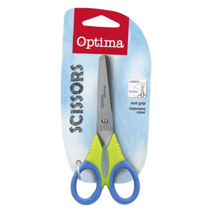 Olló iskolai OPTIMA kerekített 13cm vegyes színek