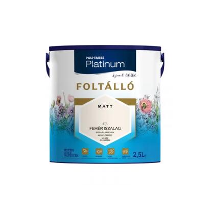 POLI-FARBE PLATINUM FOLTÁLLÓ - beltéri festék - fehér (matt) 5L