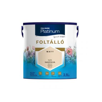 POLI-FARBE PLATINUM FOLTÁLLÓ - beltéri festék - földimogyoró (matt) 5L
