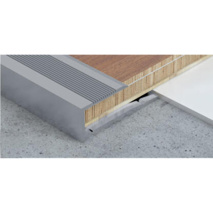 Profilplast alumínium lezáró profi, melegburkolatokhoz, 15 mm x 8 mm / 2,7 m eloxált ezüst