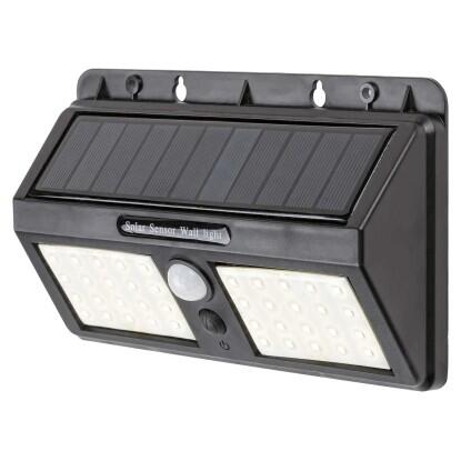 Rábalux Ostrava LED napelemes lámpa IP44 2,4 W fekete mozgásérzékelővel