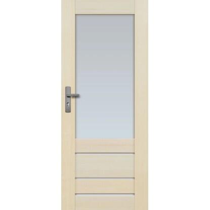 Radex beltéri ajtó Marbella üveges balos borovi fenyő 90 cm x 210 cm