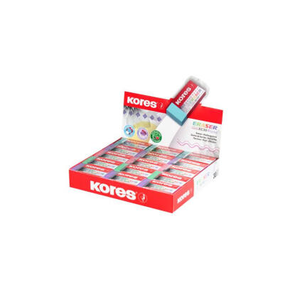 Radír display, KORES "KE-30", pasztell színek