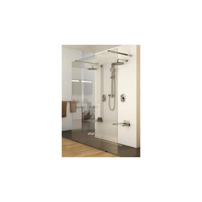 Ravak Walk-In Free - 140 - egy fix oldalfal két bejárattal (krómhatású + transparent)