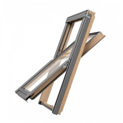 RoofLite keskenyrámás fa tetőtéri ablak DPY C4A B900 PLUS 55x98 cm