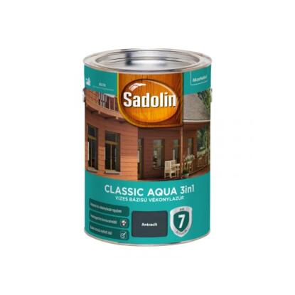 SADOLIN CLASSIC AQUA 3in1 - vékonylazúr - antracit 2,5L