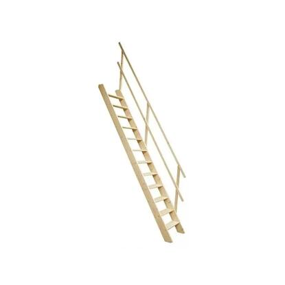 SOLID ELEMENTS - egyenes falépcső (fenyő, 272cm)