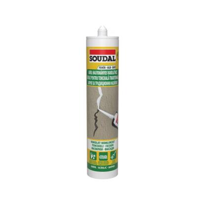 SOUDAL - vakolatjavító akril tömítő (fehér, 280ml)