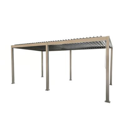SR Oliver Alumínium bioklimatikus pergola, 3x6x2,5 m átalakító konzollal, bézs
