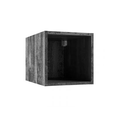 STILLA - falipolc (betonfekete, 30x30x44cm)