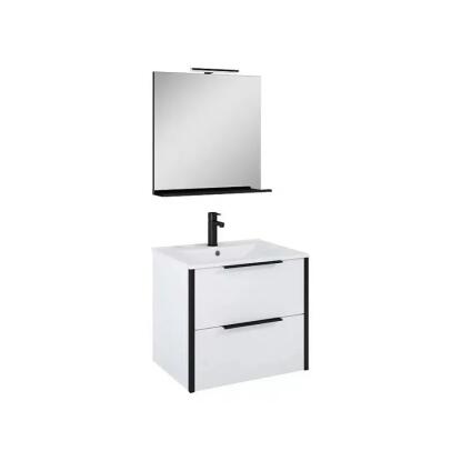 STYLE - komplett mosdóhely (fehér-fekete, 61,5cm)