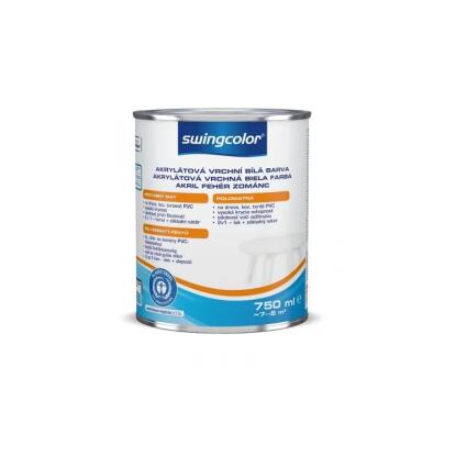 SWINGCOLOR 2in1 - zománcfesték (akril) - fehér (selyemfényű) 0,375L